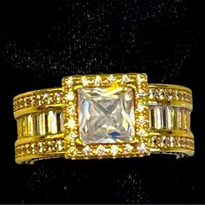 Princess cut CZ ring